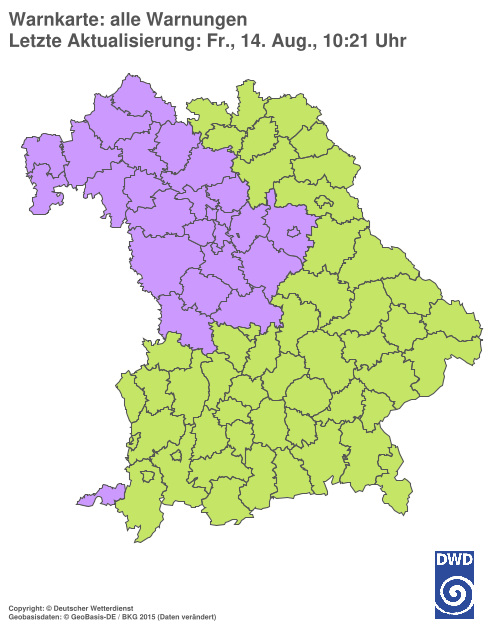 Aktuelle Wetterwarnungen für  Hannover