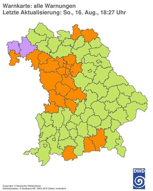 Aktuelle Wetterwarnungen für  Hannover