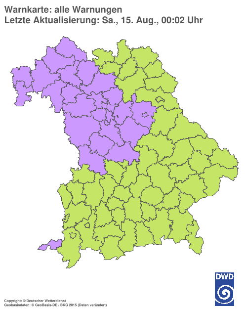 Aktuelle Wetterwarnungen für  Hannover