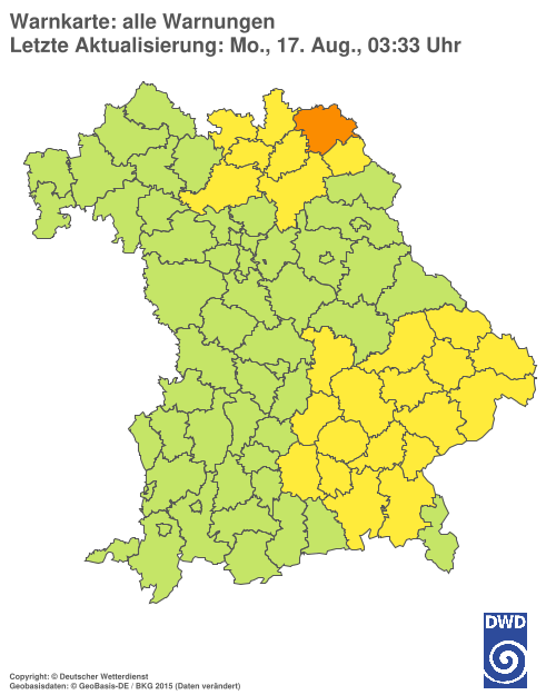 Aktuelle Wetterwarnungen für  Hannover