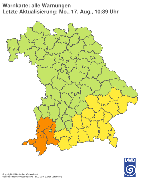 Aktuelle Wetterwarnungen für  Hannover