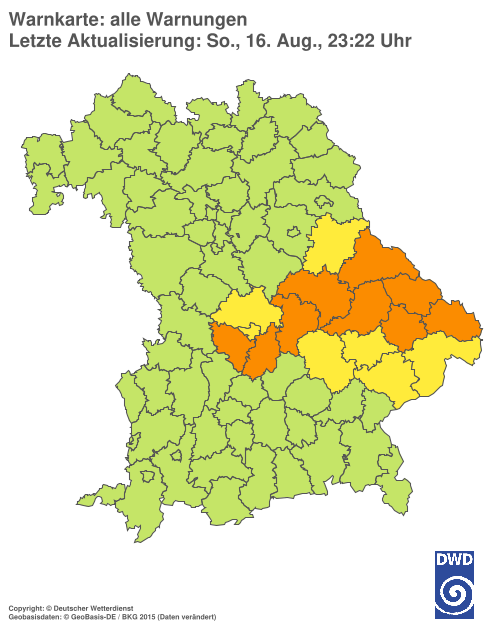 Aktuelle Wetterwarnungen für  Hannover