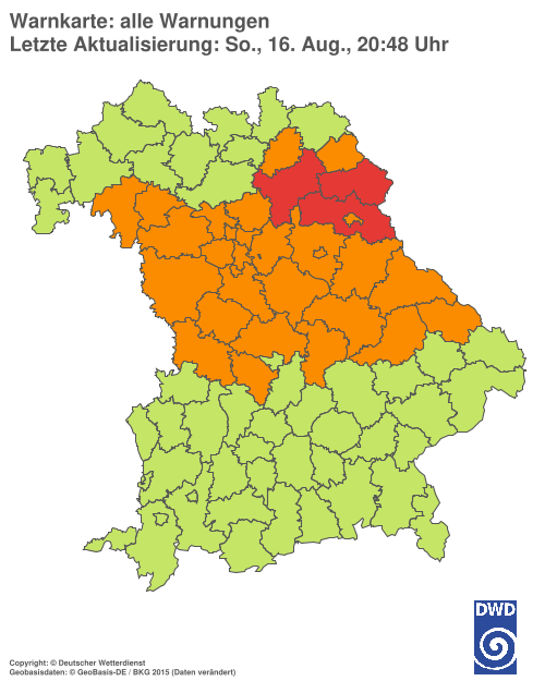 Aktuelle Wetterwarnungen für  Hannover