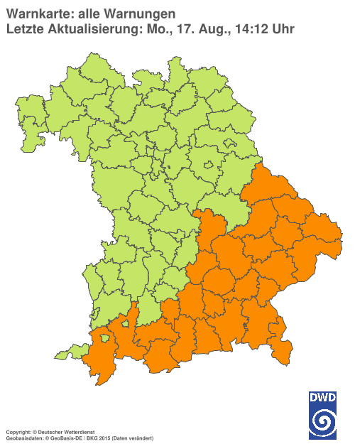 Aktuelle Wetterwarnungen für  Hannover