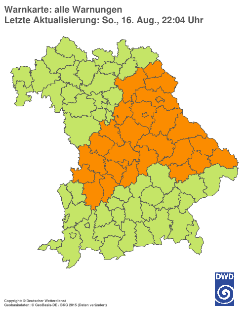 Aktuelle Wetterwarnungen für  Hannover