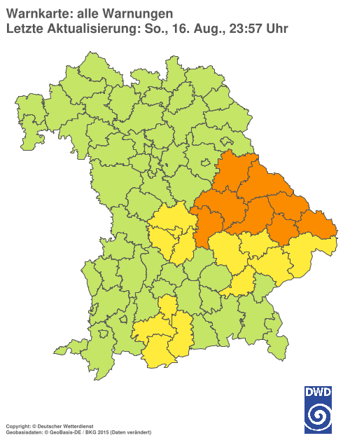 Aktuelle Wetterwarnungen für  Hannover