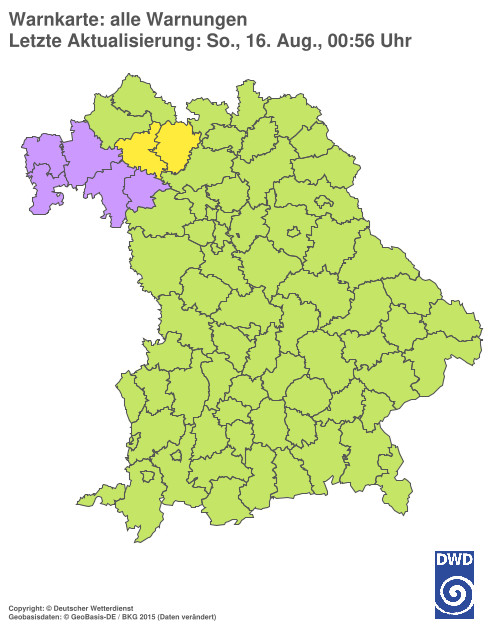 Aktuelle Wetterwarnungen für  Hannover