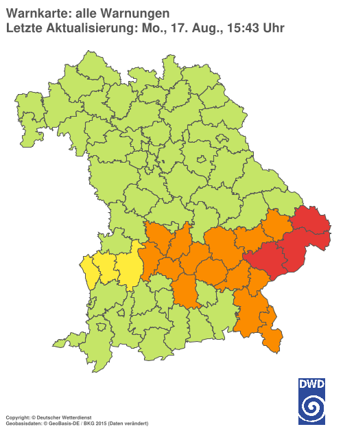Aktuelle Wetterwarnungen für  Hannover