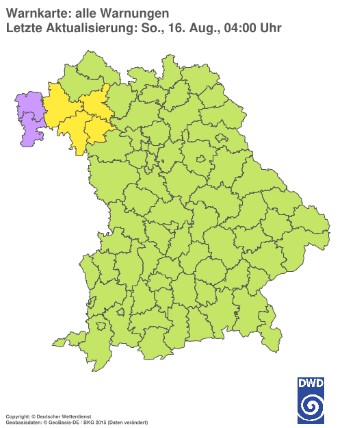 Aktuelle Wetterwarnungen für  Hannover