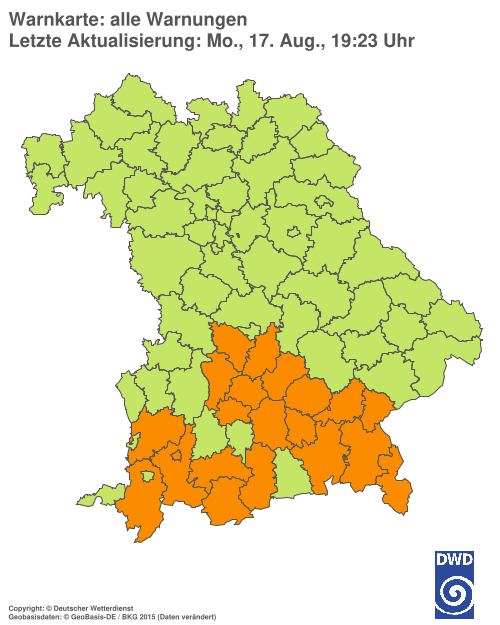 Aktuelle Wetterwarnungen für  Hannover