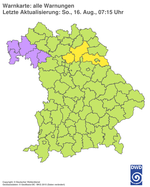 Aktuelle Wetterwarnungen für  Hannover