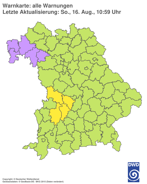 Aktuelle Wetterwarnungen für  Hannover