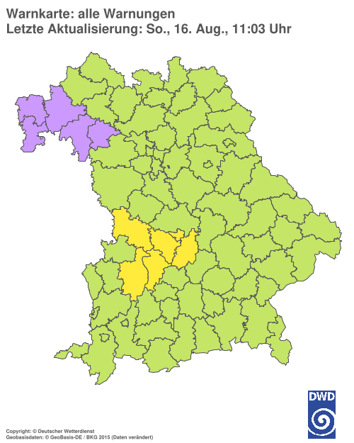Aktuelle Wetterwarnungen für  Hannover