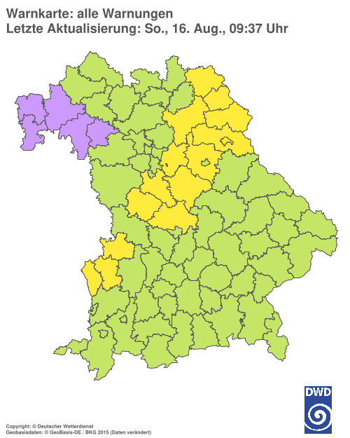 Aktuelle Wetterwarnungen für  Hannover