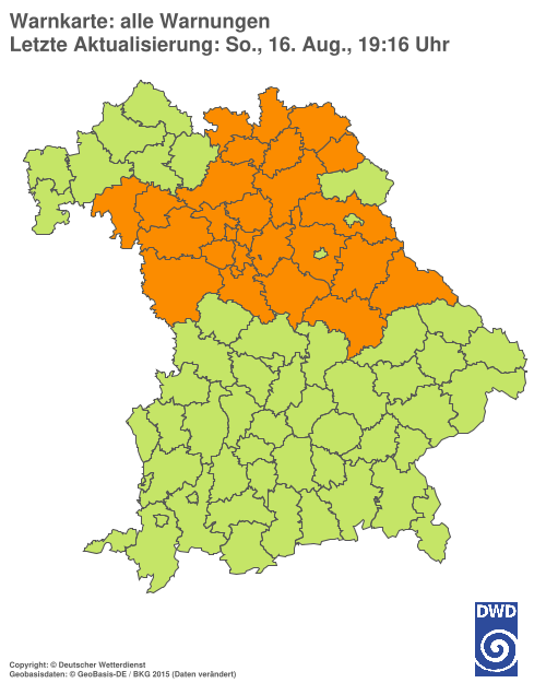 Aktuelle Wetterwarnungen für  Hannover