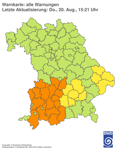 Aktuelle Wetterwarnungen für  Hannover
