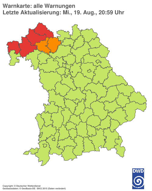 Aktuelle Wetterwarnungen für  Hannover