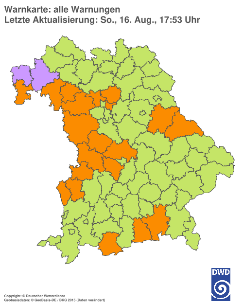 Aktuelle Wetterwarnungen für  Hannover