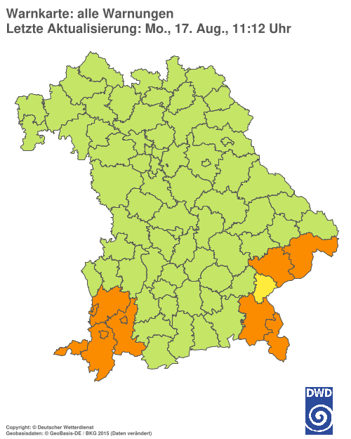 Aktuelle Wetterwarnungen für  Hannover