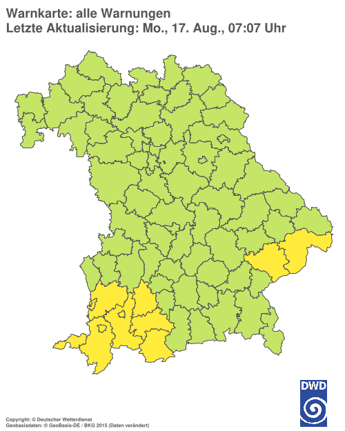 Aktuelle Wetterwarnungen für  Hannover