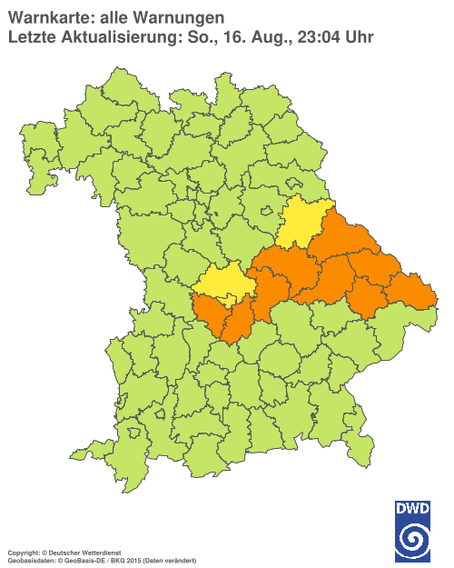 Aktuelle Wetterwarnungen für  Hannover