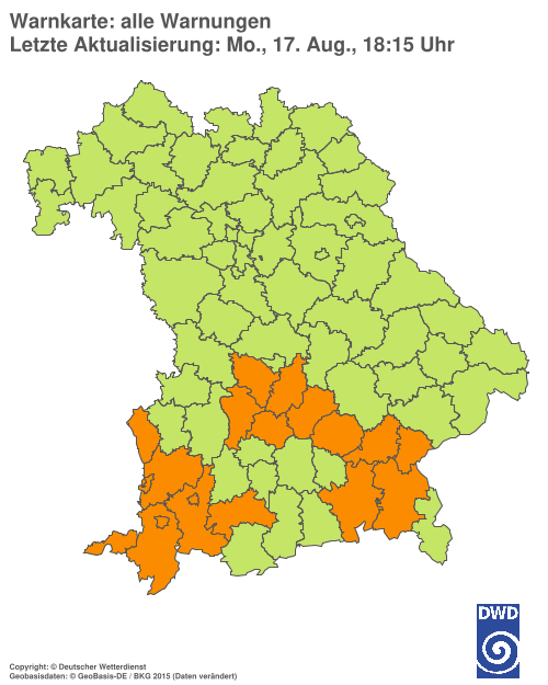 Aktuelle Wetterwarnungen für  Hannover