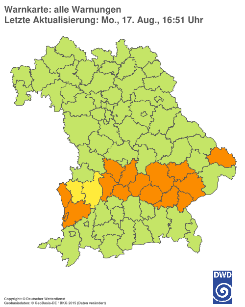 Aktuelle Wetterwarnungen für  Hannover