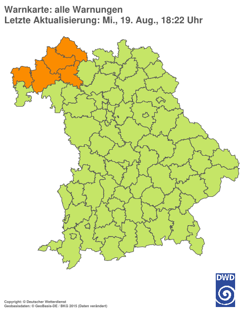 Aktuelle Wetterwarnungen für  Hannover