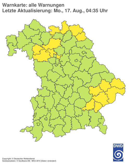 Aktuelle Wetterwarnungen für  Hannover