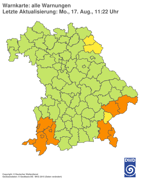 Aktuelle Wetterwarnungen für  Hannover