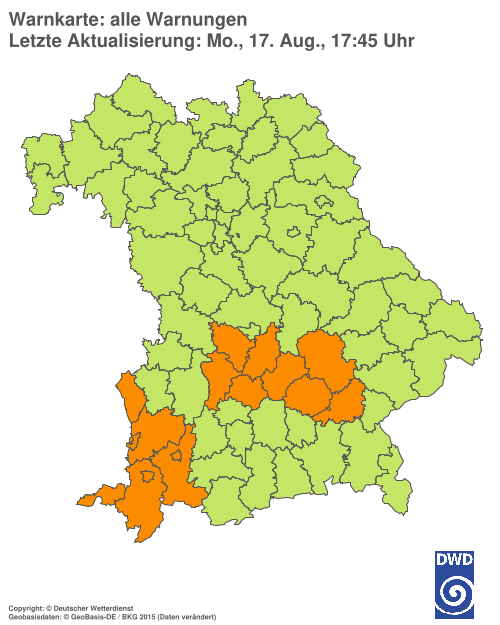 Aktuelle Wetterwarnungen für  Hannover