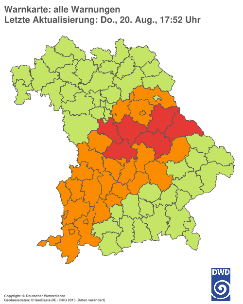 Aktuelle Wetterwarnungen für  Hannover
