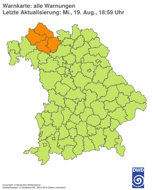 Aktuelle Wetterwarnungen für  Hannover