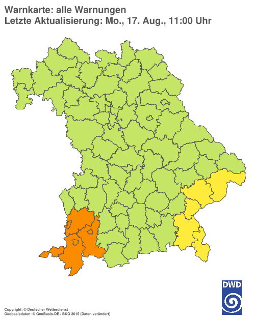 Aktuelle Wetterwarnungen für  Hannover