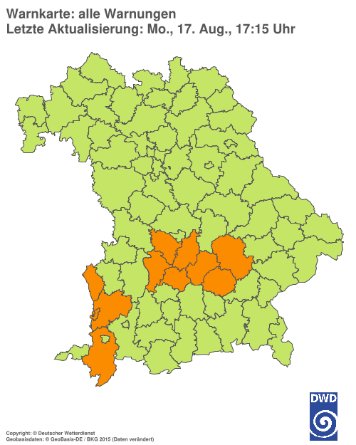 Aktuelle Wetterwarnungen für  Hannover