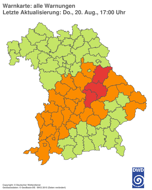 Aktuelle Wetterwarnungen für  Hannover