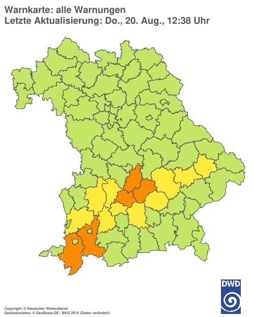 Aktuelle Wetterwarnungen für  Hannover