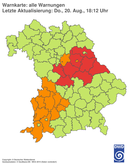 Aktuelle Wetterwarnungen für  Hannover