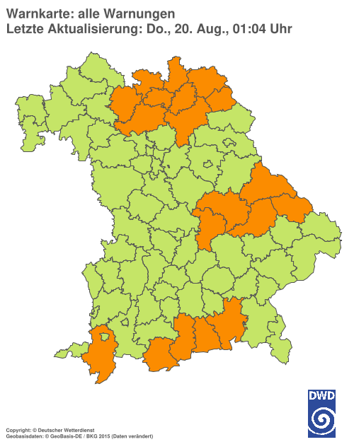 Aktuelle Wetterwarnungen für  Hannover
