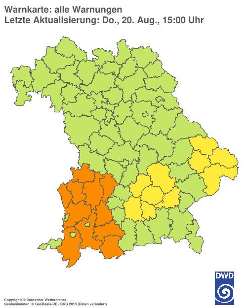 Aktuelle Wetterwarnungen für  Hannover