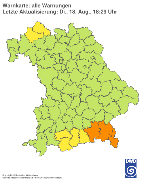 Aktuelle Wetterwarnungen für  Hannover