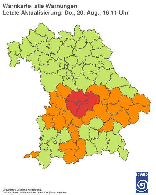 Aktuelle Wetterwarnungen für  Hannover
