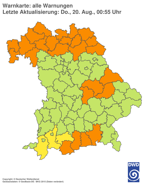 Aktuelle Wetterwarnungen für  Hannover