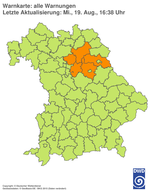 Aktuelle Wetterwarnungen für  Hannover