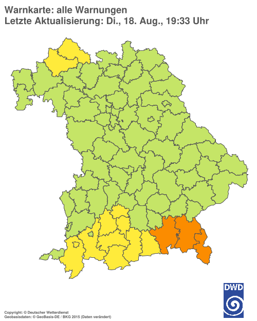 Aktuelle Wetterwarnungen für  Hannover