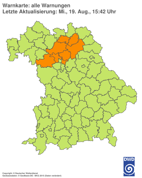 Aktuelle Wetterwarnungen für  Hannover