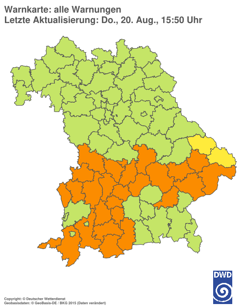 Aktuelle Wetterwarnungen für  Hannover