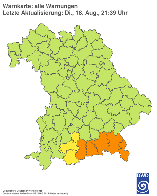 Aktuelle Wetterwarnungen für  Hannover