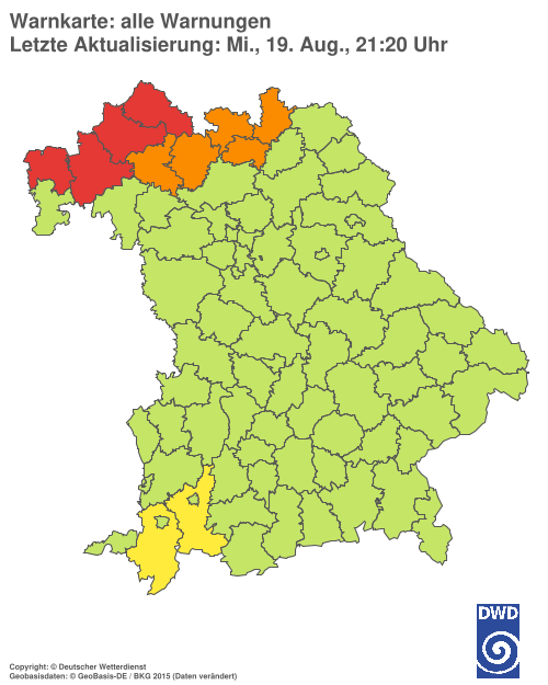 Aktuelle Wetterwarnungen für  Hannover
