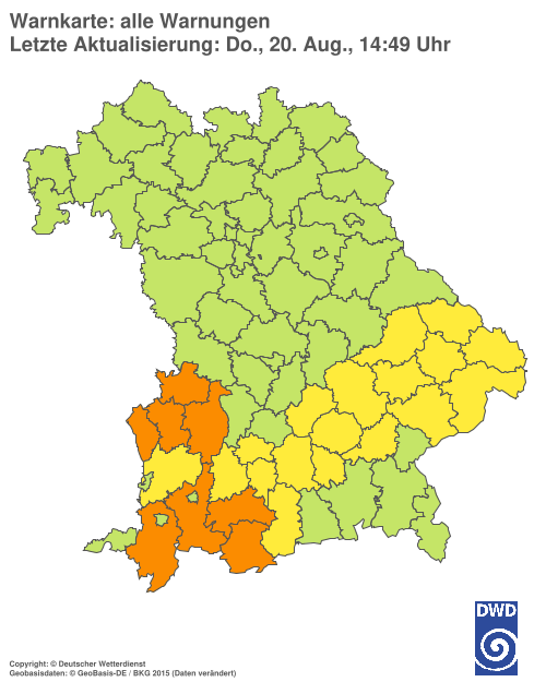 Aktuelle Wetterwarnungen für  Hannover